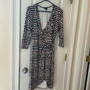 Talbots knit faux wrap dress with 3/4 sleeves size M